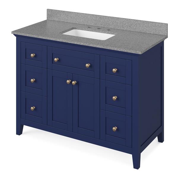 Jeffrey Alexander - 48 Inch Chatham Vanity with Vanity Top and undermount rectangle bowl