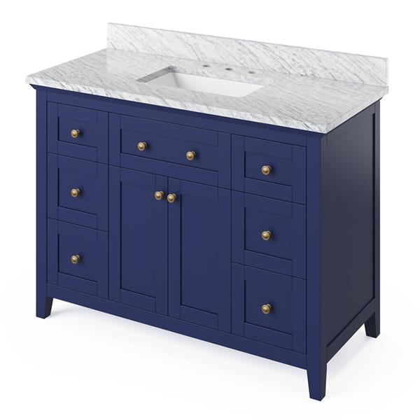 Jeffrey Alexander - 48 Inch Chatham Vanity with Vanity Top and undermount rectangle bowl