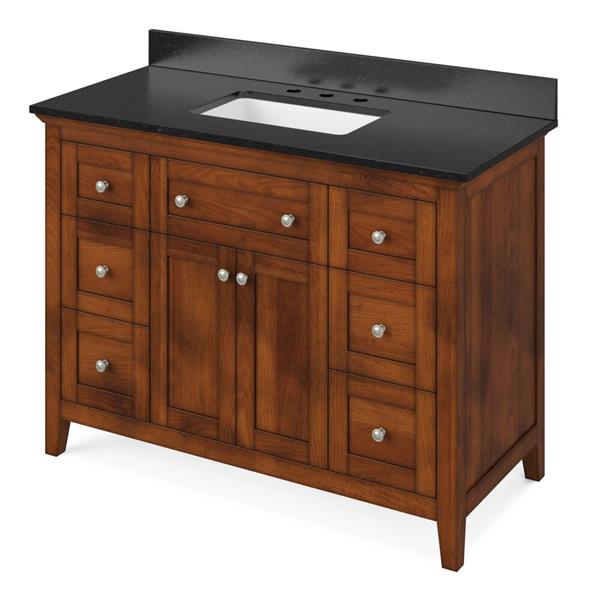 Jeffrey Alexander - 48 Inch Chatham Vanity with Vanity Top and undermount rectangle bowl