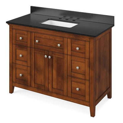 Jeffrey Alexander - 48 Inch Chatham Vanity with Vanity Top and undermount rectangle bowl