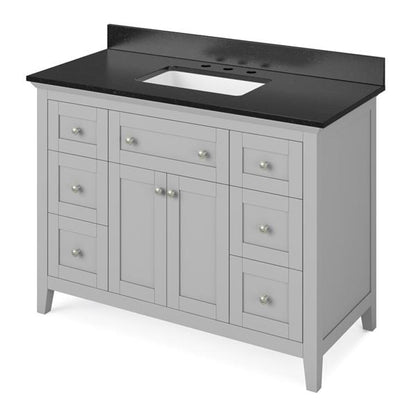 Jeffrey Alexander - 48 Inch Chatham Vanity with Vanity Top and undermount rectangle bowl