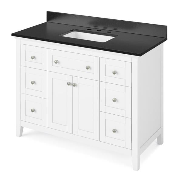 Jeffrey Alexander - 48 Inch Chatham Vanity with Vanity Top and undermount rectangle bowl