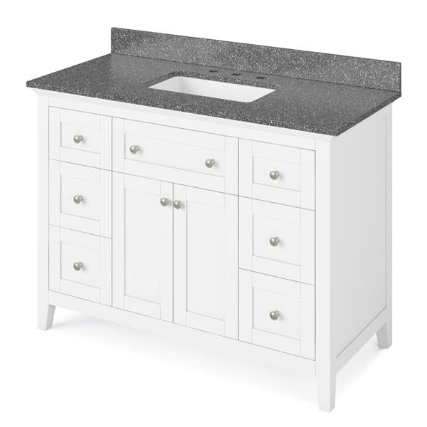 Jeffrey Alexander - 48 Inch Chatham Vanity with Vanity Top and undermount rectangle bowl