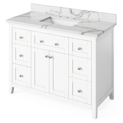Jeffrey Alexander - 48 Inch Chatham Vanity with Vanity Top and undermount rectangle bowl