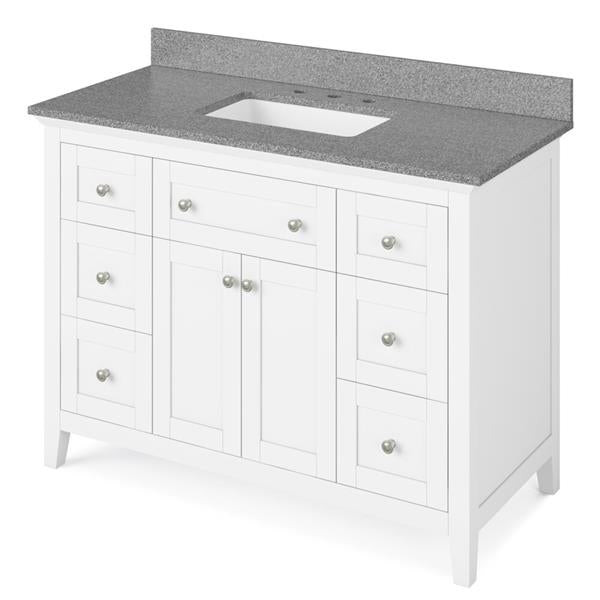 Jeffrey Alexander - 48 Inch Chatham Vanity with Vanity Top and undermount rectangle bowl