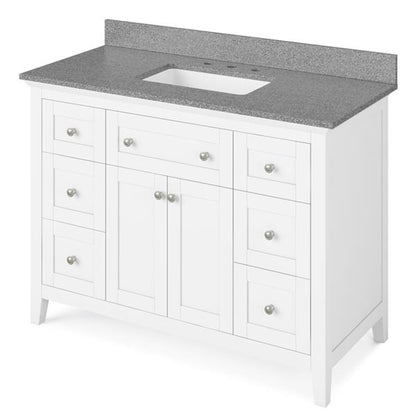 Jeffrey Alexander - 48 Inch Chatham Vanity with Vanity Top and undermount rectangle bowl