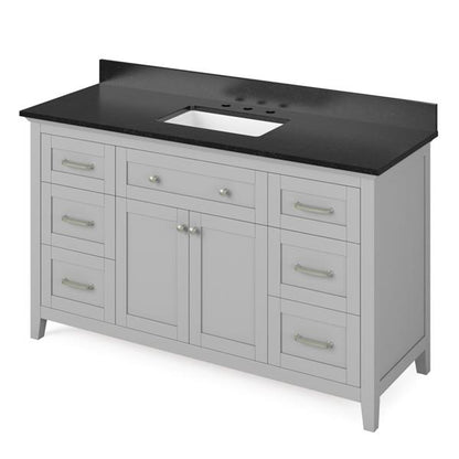 Jeffrey Alexander - 60 Inch Chatham Vanity with Vanity Top and undermount rectangle bowl
