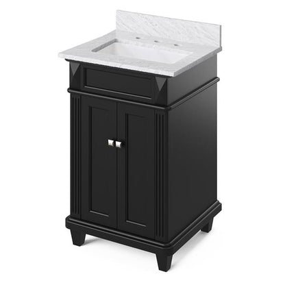 Jeffrey Alexander - 24 Inch Douglas Vanity with Vanity Top and undermount rectangle bowl