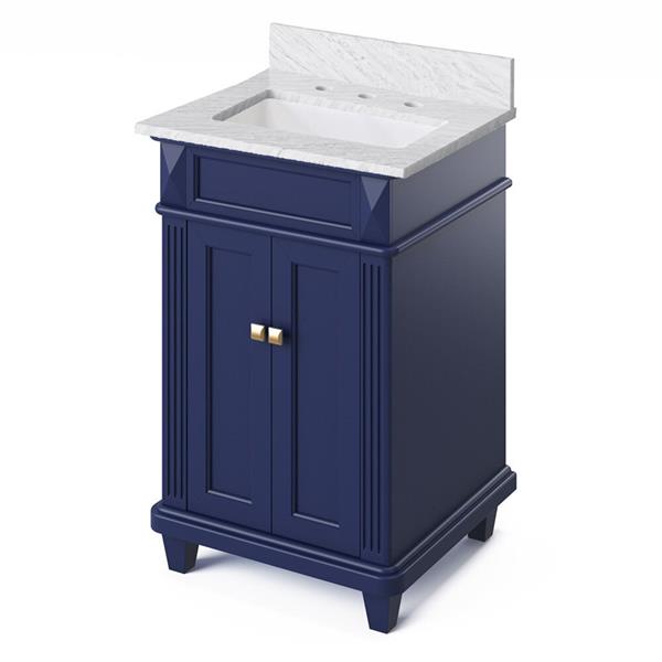 Jeffrey Alexander - 24 Inch Douglas Vanity with Vanity Top and undermount rectangle bowl