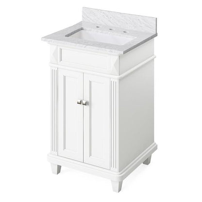 Jeffrey Alexander - 24 Inch Douglas Vanity with Vanity Top and undermount rectangle bowl
