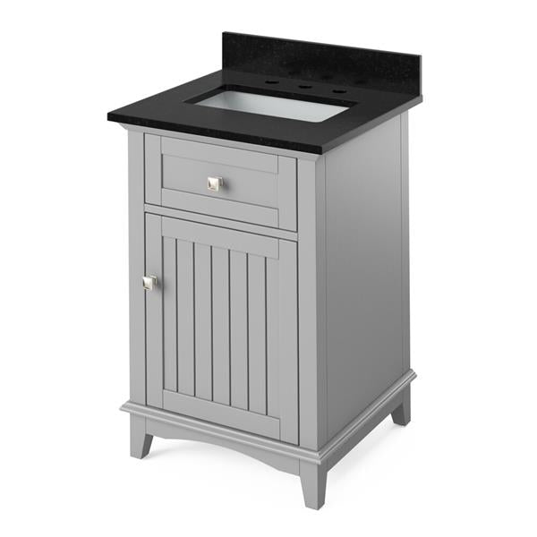 Jeffrey Alexander - 24 Inch Savino Vanity with Vanity Top and undermount rectangle bowl