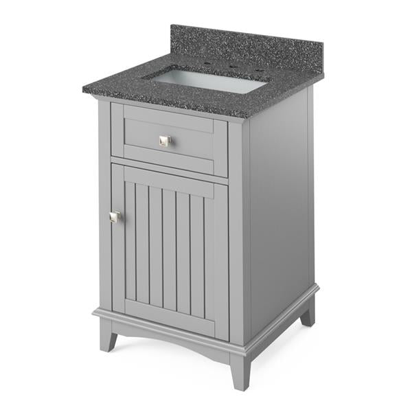 Jeffrey Alexander - 24 Inch Savino Vanity with Vanity Top and undermount rectangle bowl