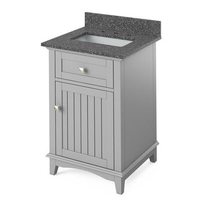 Jeffrey Alexander - 24 Inch Savino Vanity with Vanity Top and undermount rectangle bowl