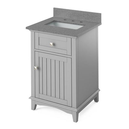 Jeffrey Alexander - 24 Inch Savino Vanity with Vanity Top and undermount rectangle bowl