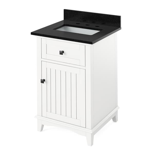 Jeffrey Alexander - 24 Inch Savino Vanity with Vanity Top and undermount rectangle bowl