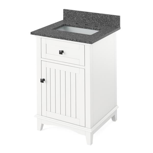 Jeffrey Alexander - 24 Inch Savino Vanity with Vanity Top and undermount rectangle bowl