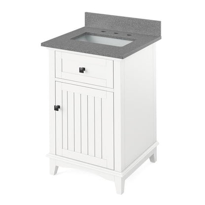 Jeffrey Alexander - 24 Inch Savino Vanity with Vanity Top and undermount rectangle bowl