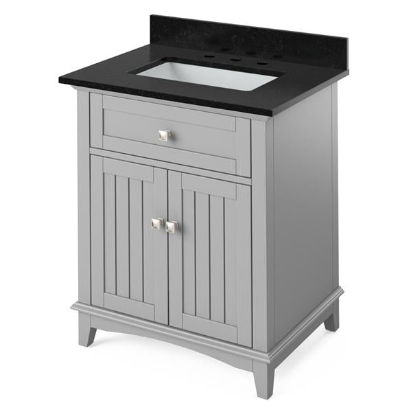 Jeffrey Alexander - 30 Inch Savino Vanity with Vanity Top and undermount rectangle bowl