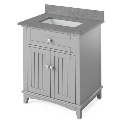 Jeffrey Alexander - 30 Inch Savino Vanity with Vanity Top and undermount rectangle bowl