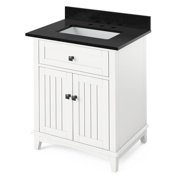 Jeffrey Alexander - 30 Inch Savino Vanity with Vanity Top and undermount rectangle bowl