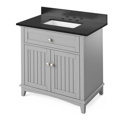 Jeffrey Alexander - 36 Inch Savino Vanity with Vanity Top and undermount rectangle bowl