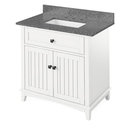 Jeffrey Alexander - 36 Inch Savino Vanity with Vanity Top and undermount rectangle bowl