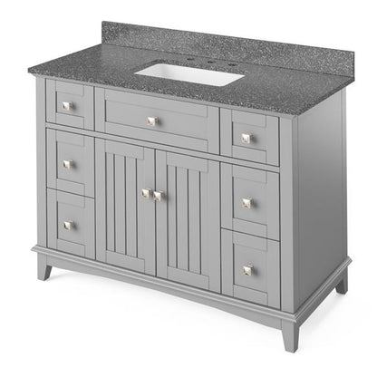 Jeffrey Alexander - 48 Inch Savino Vanity with Vanity Top and undermount rectangle bowl