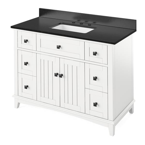 Jeffrey Alexander - 48 Inch Savino Vanity with Vanity Top and undermount rectangle bowl