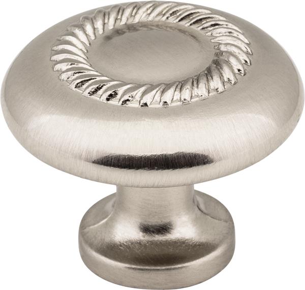 Elements - 1-1/4 Inch Diameter Rope Detailed Cypress Cabinet Mushroom Knob