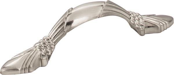 Elements - 3 Inch Center-to-Center Satin Nickel Baroque Capri Cabinet Pull
