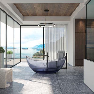 Maidstone - Kai Transparent Resin 71 Inch freestanding Tub