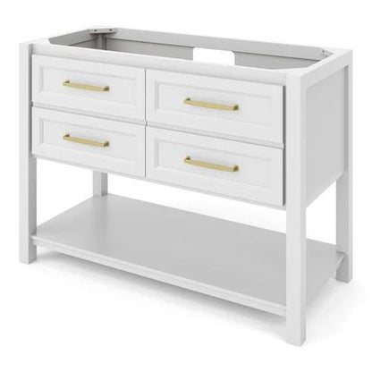 Jeffrey Alexander - 48 Inch Kipling Single Sink Free Standing Vanity Cabinet - Less Vanity Top