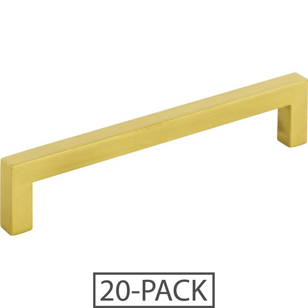 Elements - 128 mm Center-to-Center Square Stanton Cabinet Bar Pull - 20-Pack