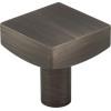 Jeffrey Alexander - 1-1/8 Inch Overall Length Square Dominique Cabinet Knob
