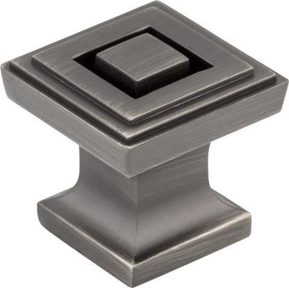 Jeffrey Alexander - 1 Inch Overall Length Square Delmar Cabinet Knob
