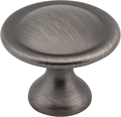 Elements - 1-1/8 Inch Diameter Button Watervale Cabinet Mushroom Knob