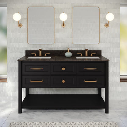 Jeffrey Alexander - Kipling 60 Inch W  Double Basin Bathroom Vanity Set