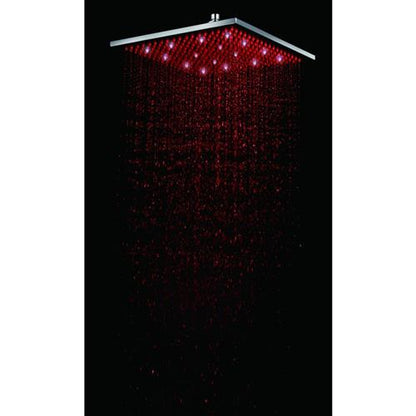 Alfi - 16 Inch Square Multi Color LED Rain Shower Head
