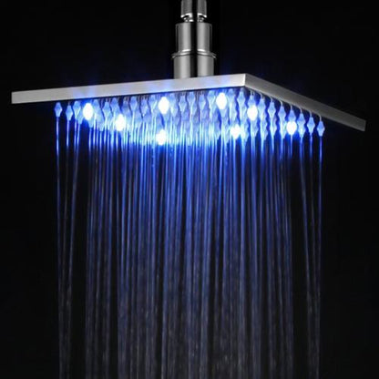 Alfi - 8 Inch Square Multi Color LED Rain Shower Head