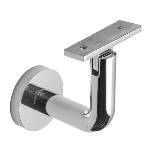 Linnea - Surface Mount Hand Rail Bracket with Flat Clamp and Round Rose