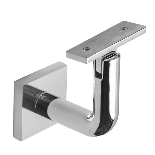 Linnea - Surface Mount Hand Rail Bracket with Flat Clamp and Square Rose