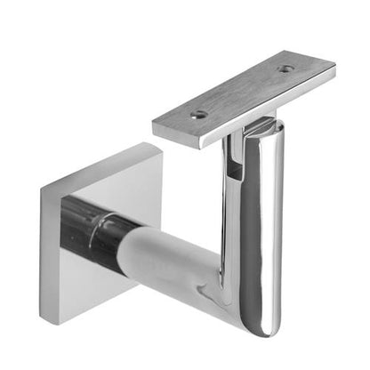 Linnea - Concrete Mount Hand Rail Bracket with Flat Clamp and Square Rose