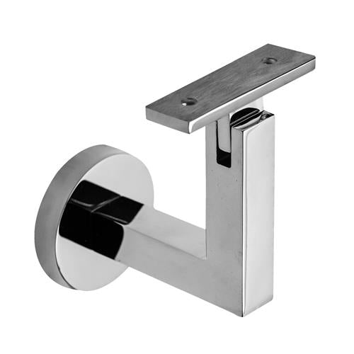 Linnea - Surface Mount Hand Rail Bracket with Flat Clamp and Round Rose
