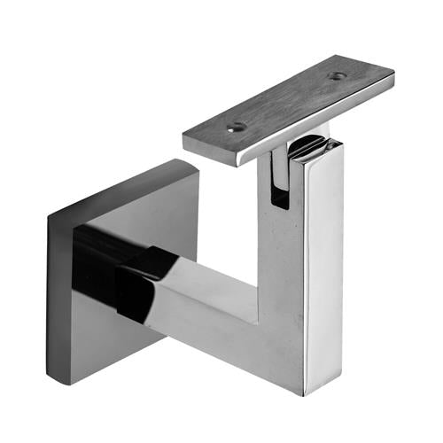 Linnea - Surface Mount Hand Rail Bracket with Flat Clamp and Square Rose