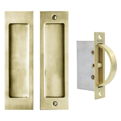 Linnea - Square Passage Pocket Door Dummy Set with Edge Pull