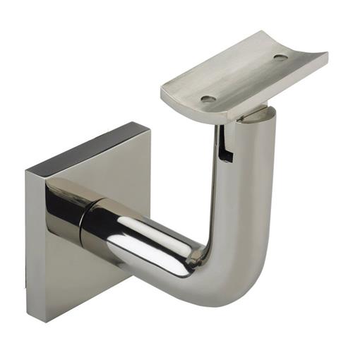 Linnea - Glass Mount Hand Rail Bracket with Curve Clamp and Square Rose