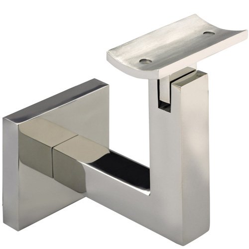 Linnea - Glass Mount Hand Rail Bracket with Curve Clamp and Square Rose
