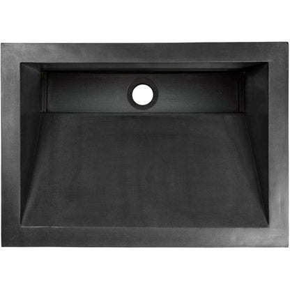 Linkasink - Henry Concrete Rectangle Sloped With Grate Recess Undermount Sink