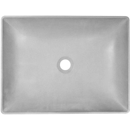 Linkasink - Lily Concrete Rectangle Semi-Recessed Vessel Sink