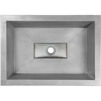 Linkasink - Oliver Concrete Rectangle Drop-in Sink With Grate Recess